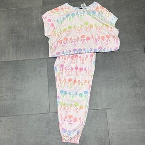 Women’s Pajama Set with Mickey and Minnie Mouse Design